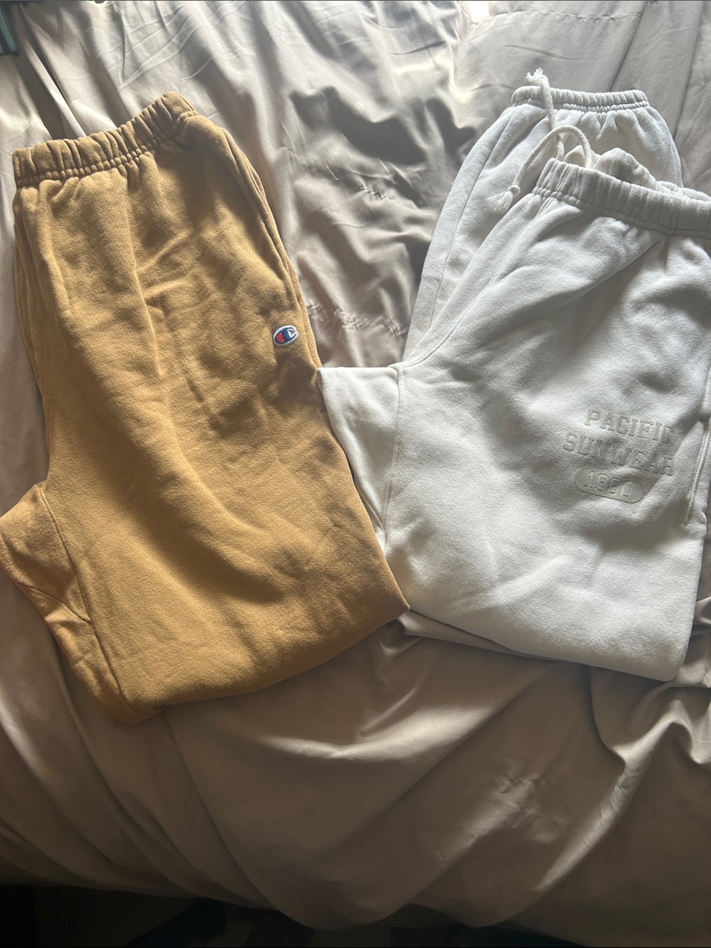 Champion Men’s- Two-Pair Sweatpants Set - Mustard and Light Gray